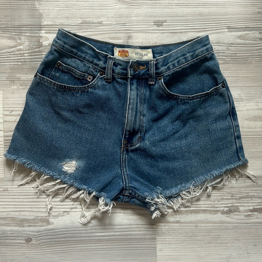 ✨Vintage✨ Route 66 Denim Cut Offs, 29